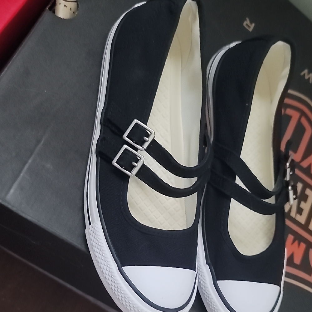 Converse Black and White Canvas Sneakers